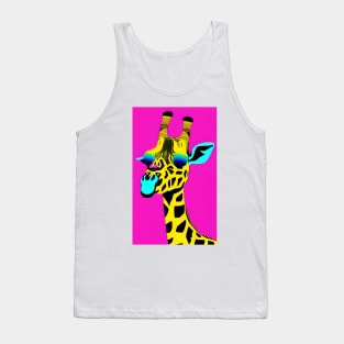 Giraffe with shades sunglasses pop art design Tank Top